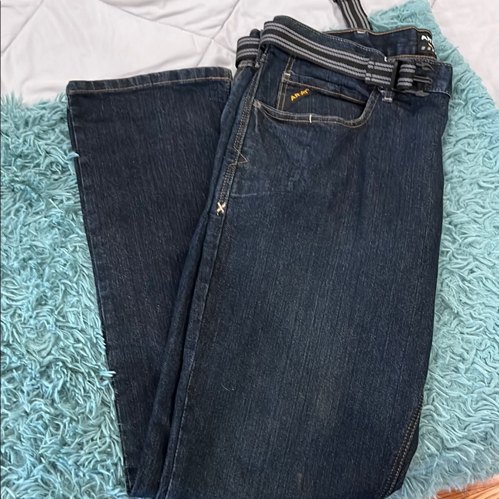 Ariat Blue Straight Jeans with Classic Indigo Style